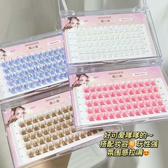 蜜小盒彩色玩轉妝容上鏡單簇氛圍懶人三部曲歐美漫畫感分段假睫毛