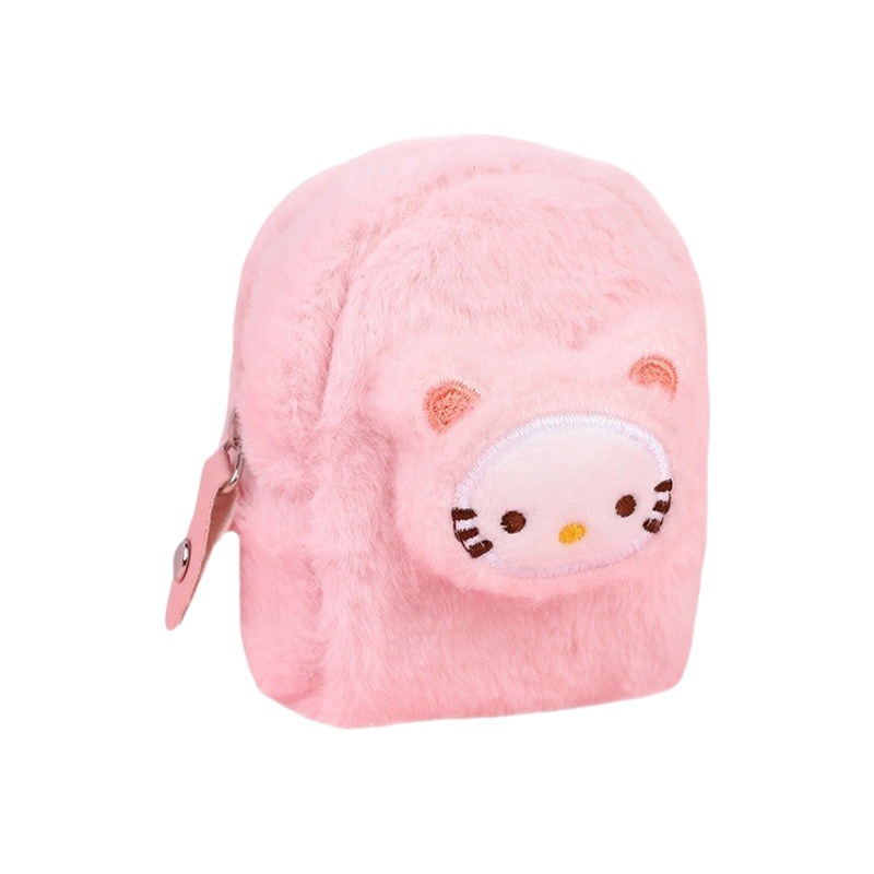 Estilo coreano ins chica corazón monedero mini dibujos animados lindo pequeño fresco auricular almacenamiento caso clave de la felpa