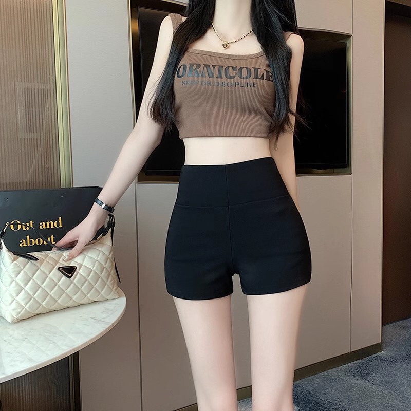 Hot Summer Pants Black Casual Shorts High Waist New Women's Summer Thin Hot Style 2024 Leggings for Outer Wear Hot Summer Pants Black Casual Shorts High Waist New Women's Summer Thin Hot Style 2024 Leggings for Outer Wear