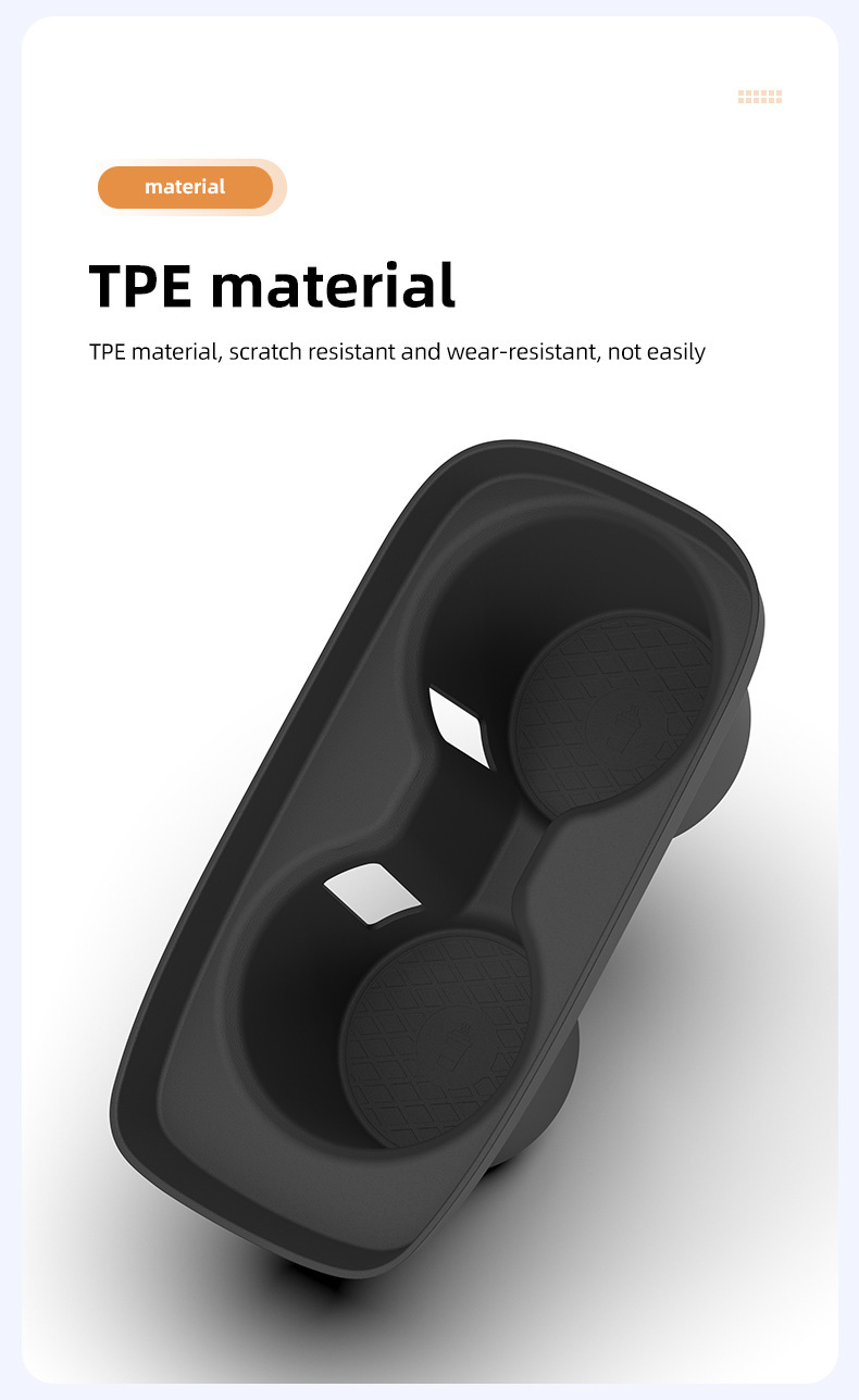 Suitable for 25 models of Prelude road vehicles, central control water cup holder protective anti-slip mat, car interior accessories, modification parts