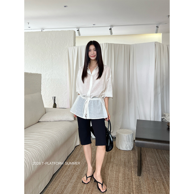 [Special offer, no returns or exchanges] T-PLATFORM Trendy Five-Pocket Flared Pants Autumn Casual Capri Pants 16535