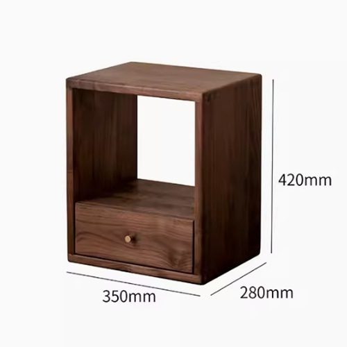 Made of solid wood, load-bearing, hot sale promotion] drawer style, walnut color