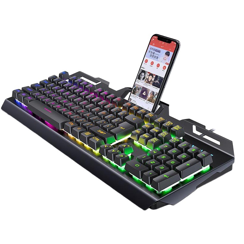 Talla de plata V2 mecánico táctil juego de teclado de escritorio ordenador portátil con cable luminoso e-sports fábrica transfronteriza deseo