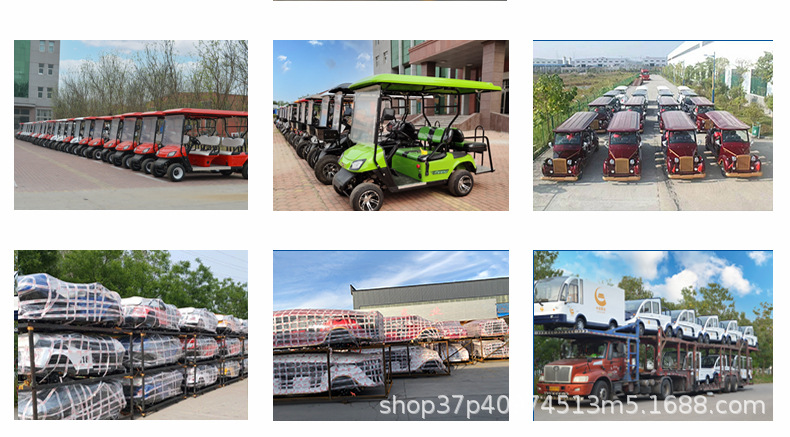 Electric Golf Cart Sightseeing Vehicle 2-10 Seats for Tourist Attractions, Parks, Hotels, Property Tours, and Beach Use