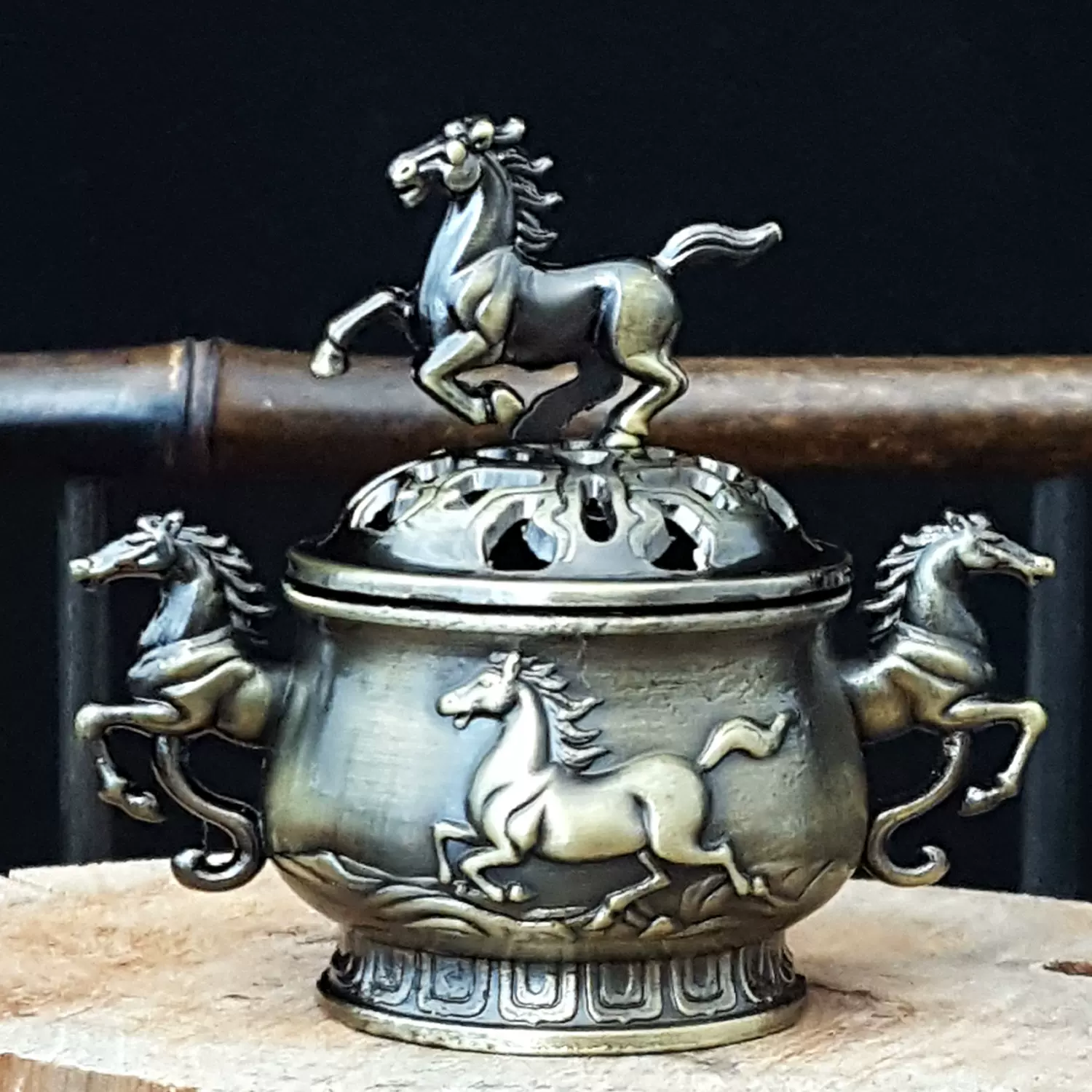 跨境新品骏马香炉室内香薰炉檀香盘香鹅梨香中式家用香炉厂家批发