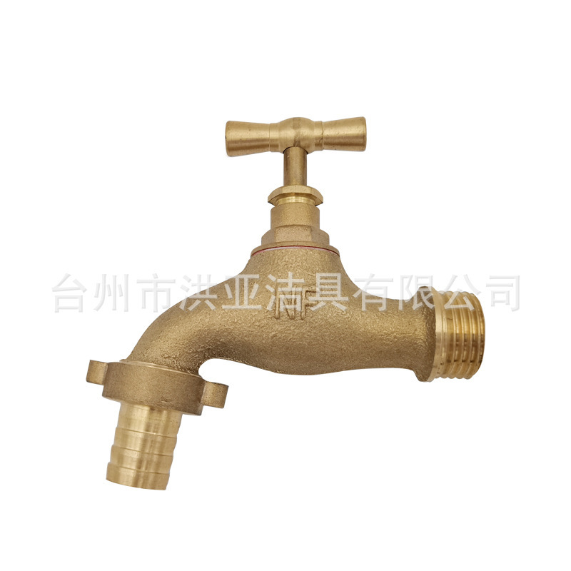 Brass Retro 4-point Garden Water Nozzle Outdoor Flip Sand Old Water Pipe Rack Faucet 4-point Leather Pipe Joint Water Nozzle