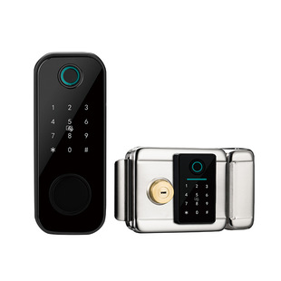 Foreign trade password lock iron door apartment remote control cow head lock tuya graffiti all ttlock Smart Fingerprint Lock