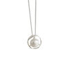 Brand pendant from pearl, necklace, simple and elegant design, silver 925 sample