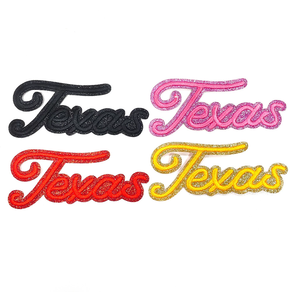 Texas вышитая нашивка клеевой вышитый патч ретро объемная нашивка Texas буква DIY аксессуары