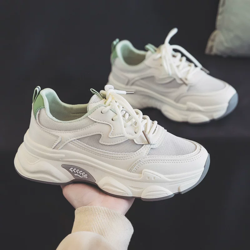 DDOO Чистый склад весна и лето тонкая дышащая сетчатая обувь Dad shoes женская 2024 лето полая сетчатая обувь маленькие белые туфли