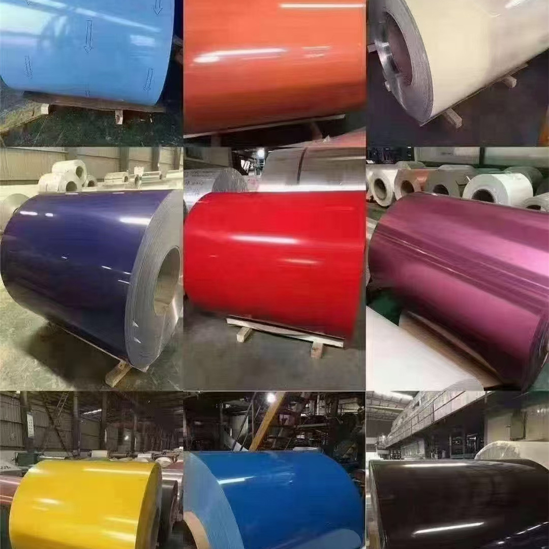 Galvanizado colorido rollo de placa de recubrimiento de color multicolor para construcción de techo de hierro colorido rollo de acero galvanizado estructura de acero