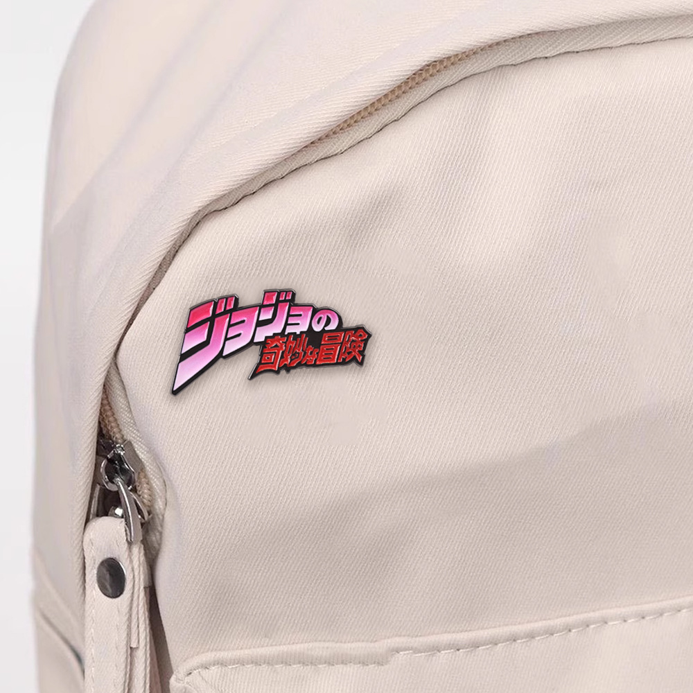 Bizarre Adventure Comic Three-Dimensional Text Enamel Brooch Fan Gift Pin Badge Backpack Clothing Hat Accessories