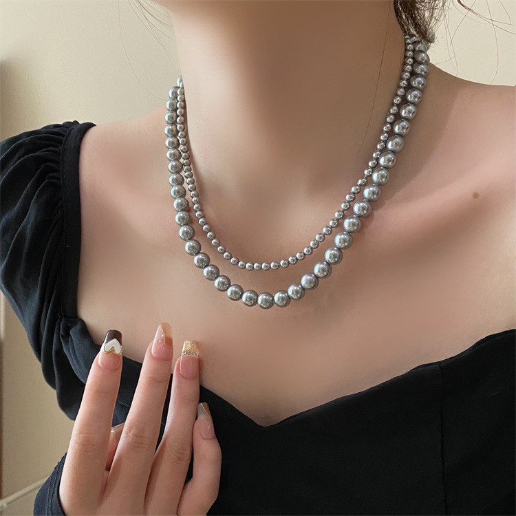 13g Weight Necklace Classification Artificial Pearls Chain Material 1 Piece Quantity Holiday, Daily Occasion 304 Stainless Steel, Artificial Pearl Material Geometric Pattern Women's Gender Beaded Design Elegant, Simple Style Style Elegant Simple Style Geometric 304 Stainless Steel Artificial Pearl Wholesale Necklace 1