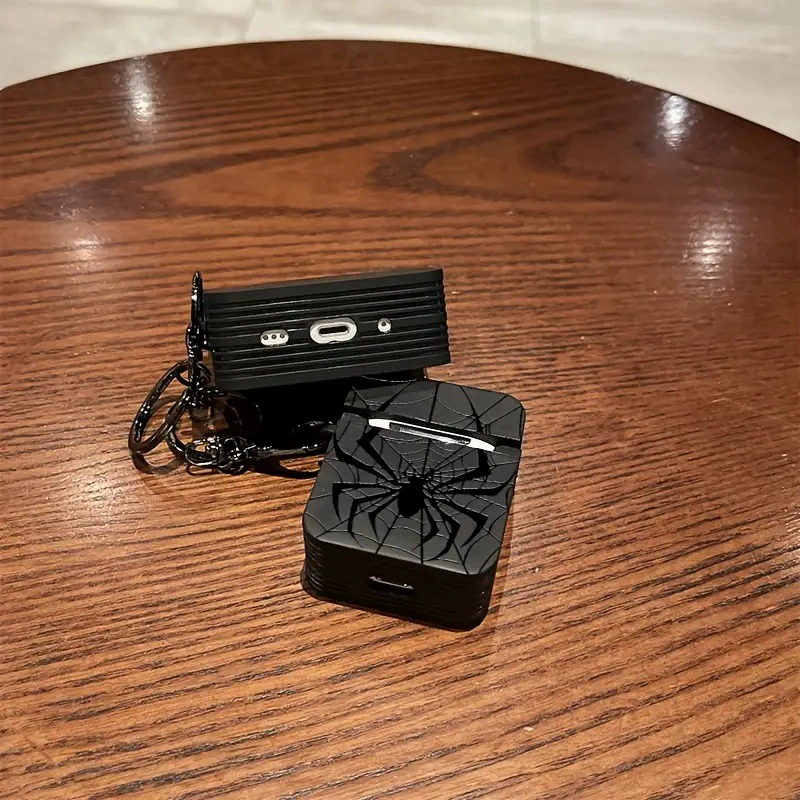 Защитный чехол (Apple) AirPods 1/2/3/Pro/Pro2/4 — квадратный с карабином, компактный 5×5,5×2,8 см