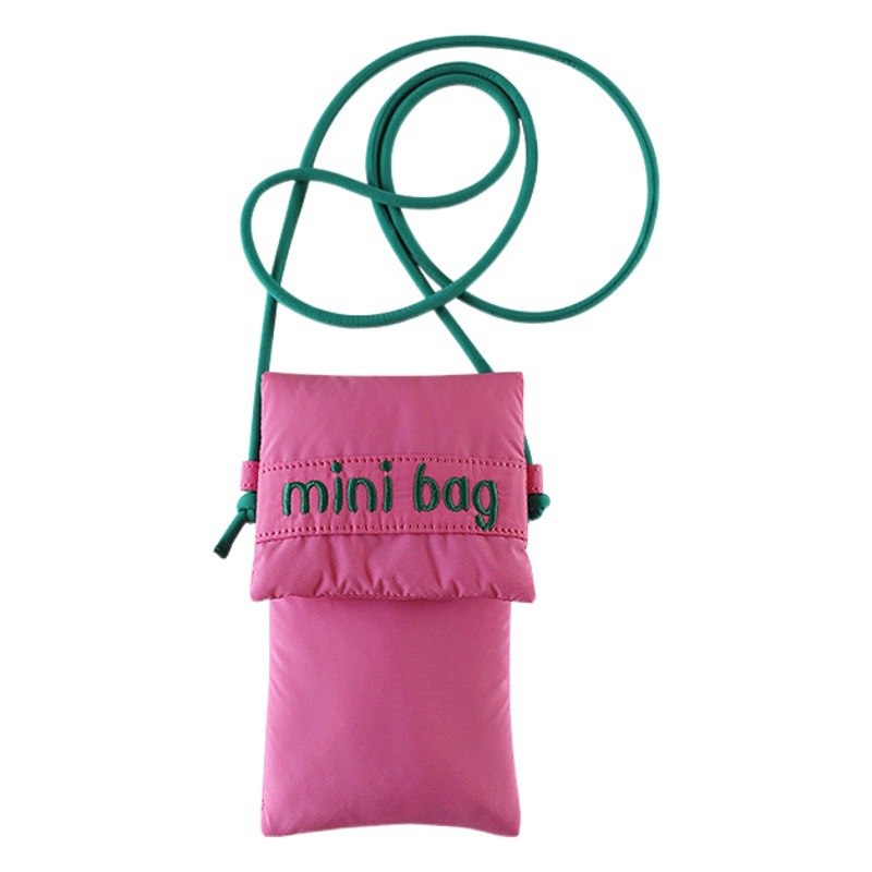 Estilo coreano lindo suave Lindo bolso del teléfono móvil estilo coreano estudiante mini bolso del mensajero del hombro femenino nicho diseño bolsa de tela bolsa pequeña