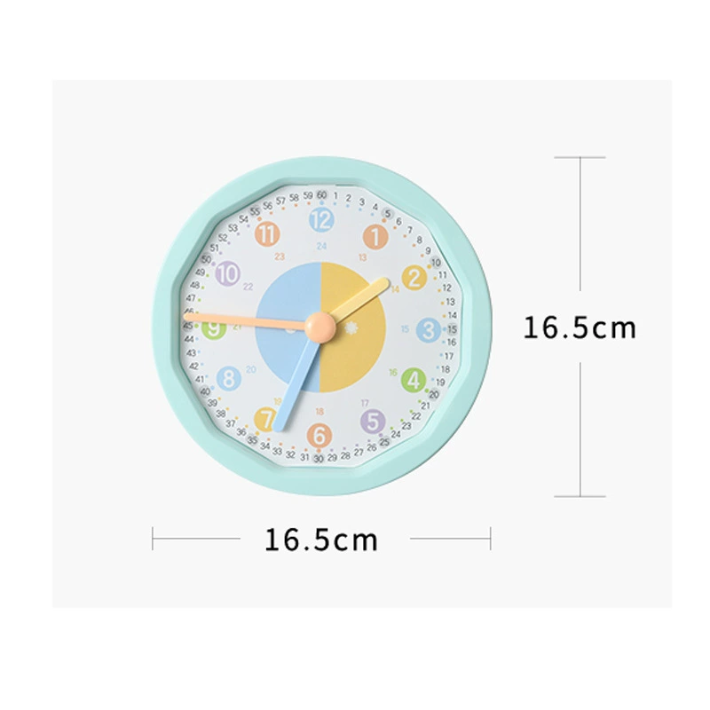 Morning Light Learning Clock ASD998K3 three-pin linkage teaching clock 12/24-hour student learning clock