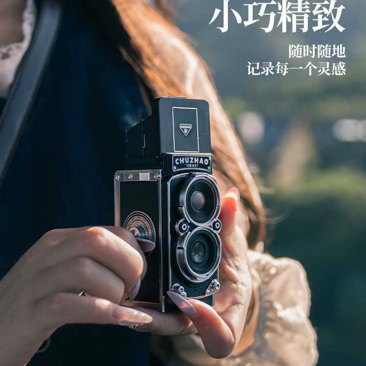 初照 Simulation double-invert digital camera retro ccd high definition student entry girl travel portable small camera