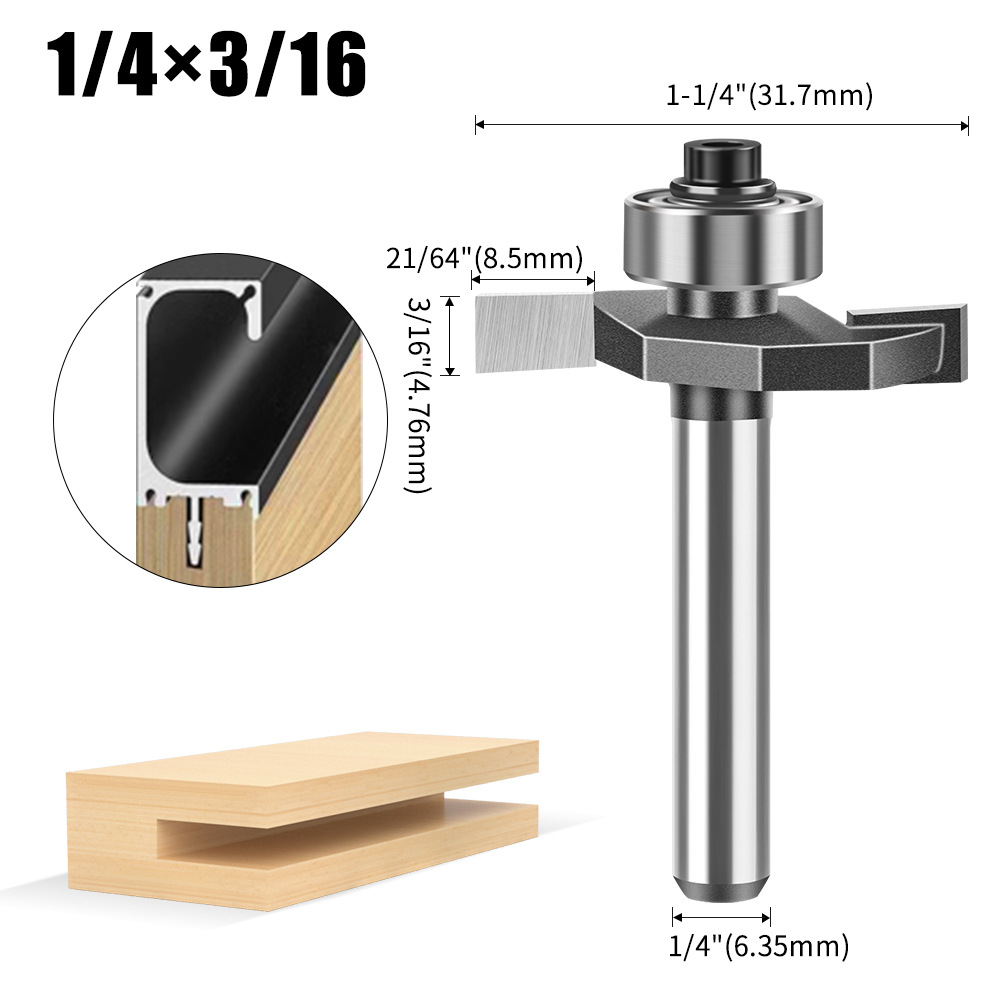 Cortador de bolas en T, fresa para carpintería, cortador ranurado, cortador ranurado, cortador ranurado dos en uno, cortador de chaflán Haitang, cortador de manita