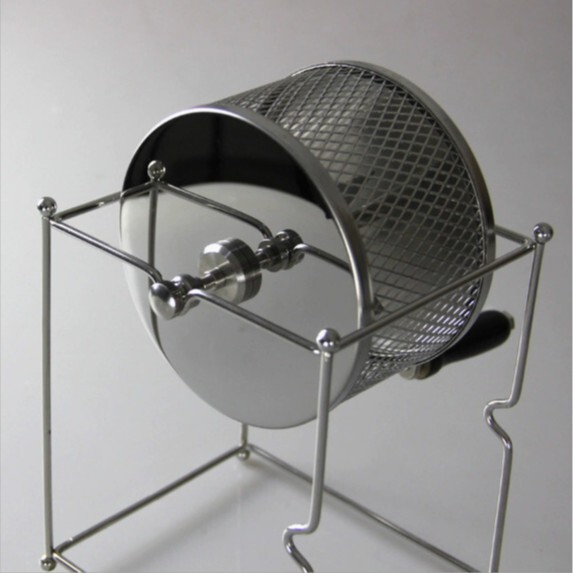 New DIY Manual Home Coffee Bean Roaster, Small Stainless Steel Roller Coffee Roasting Machine