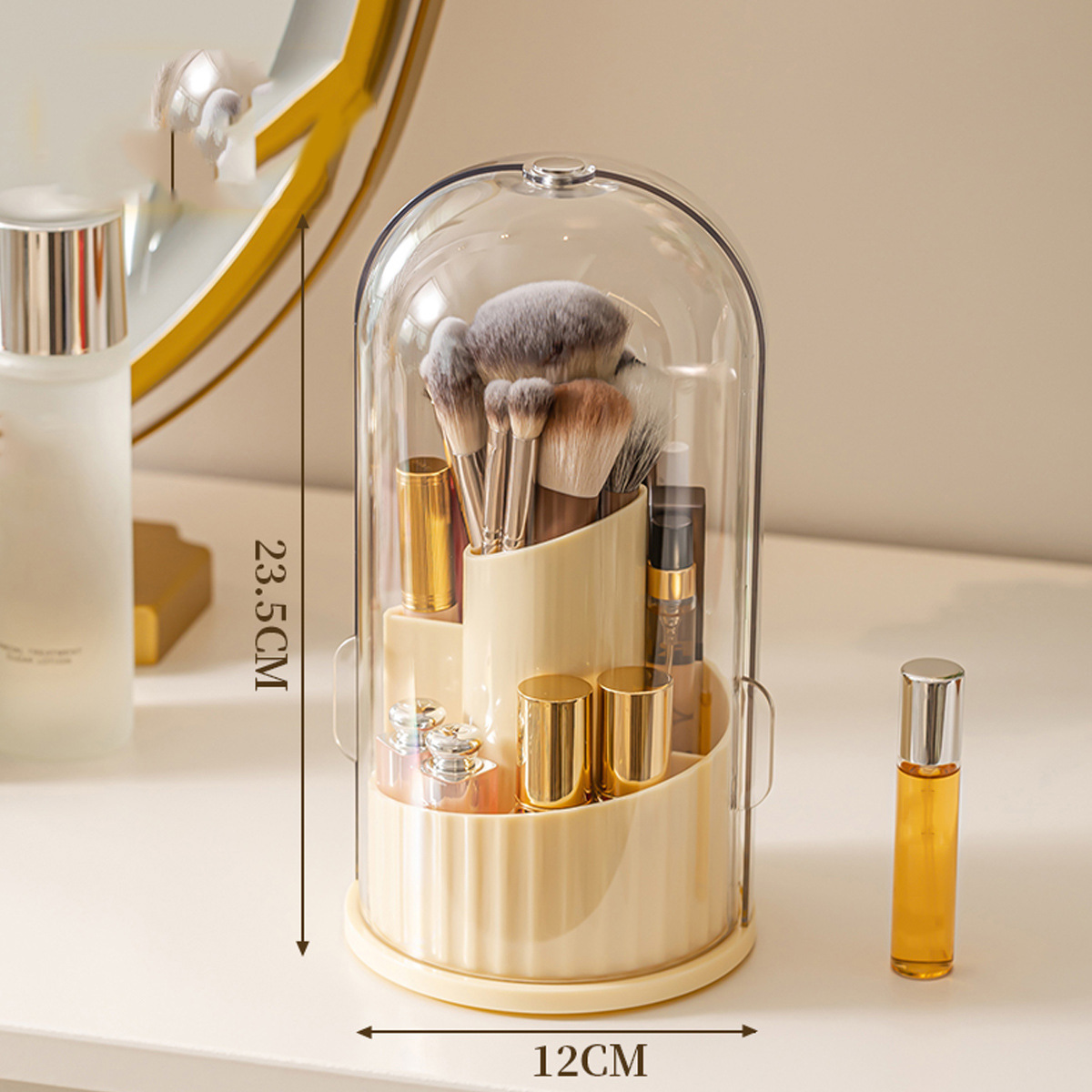 Rotación de la pluma amarilla lechosa