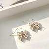 Silver needle, sophisticated small earrings from pearl, silver 925 sample, Chanel style