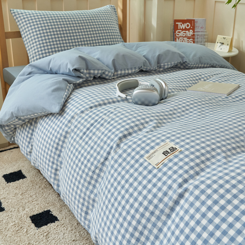 Ropa de cama de tres piezas para dormitorio de estudiantes universitarios de algodón puro 90x190 literas individuales para la apertura de la escuela secundaria