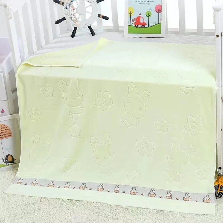 Cotton cartoon children's soft bath towel for kindergarten, wholesale