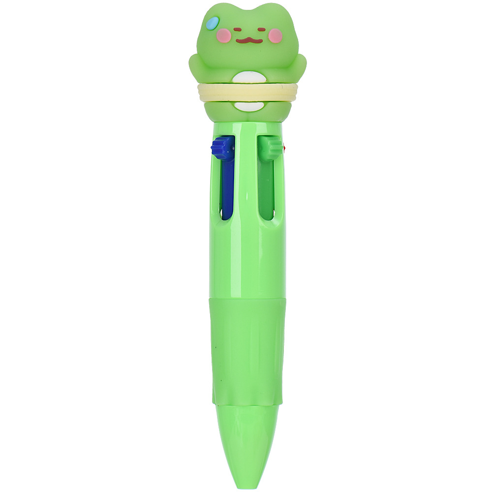 Bolígrafo multicolor de dibujos animados lindos bolígrafo de color creativo de presión multicolor bolígrafo multifuncional para estudiantes de primaria