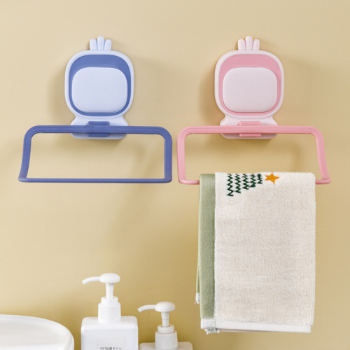 Alien Children Towel Rack, Face Towel Rack, Bathroom Invisible No-Damage Towel Hook, Cute Towel Rod