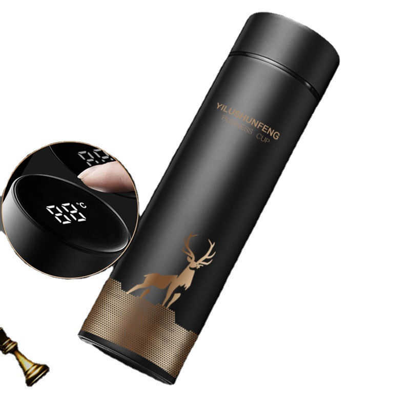 Taza de vacío de medición de temperatura inteligente LED pantalla táctil temperatura taza de agua negocio creativo taza recta taza de regalo de forma gratuita