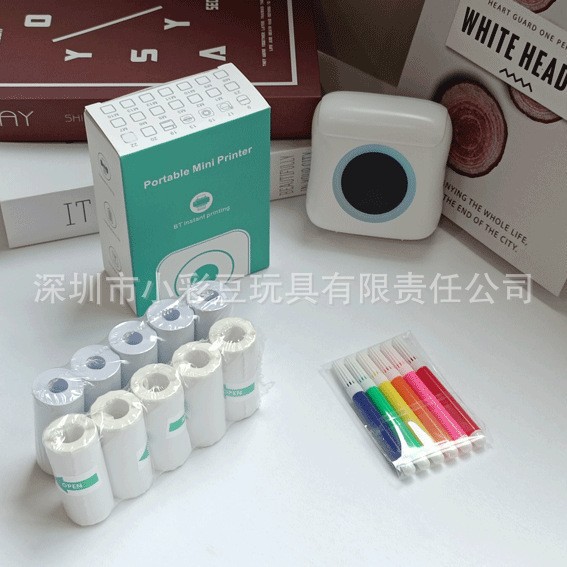 C22 흰색 + 감열지 5개 + 접착지 5개 + 색펜