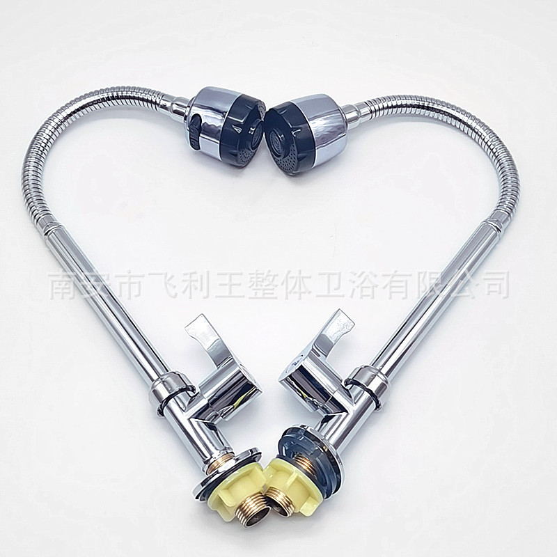 Alloy universal shower head round vertical single cooling kitchen faucet copper core sink sink sink faucet Alloy universal shower head round vertical single cooling kitchen faucet copper core sink sink sink faucet