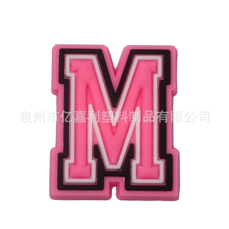 Rosa carta serie agujero zapatos Accesorios agujero zapatos DIY zapatos desmontables flor zapato hebilla al por mayor