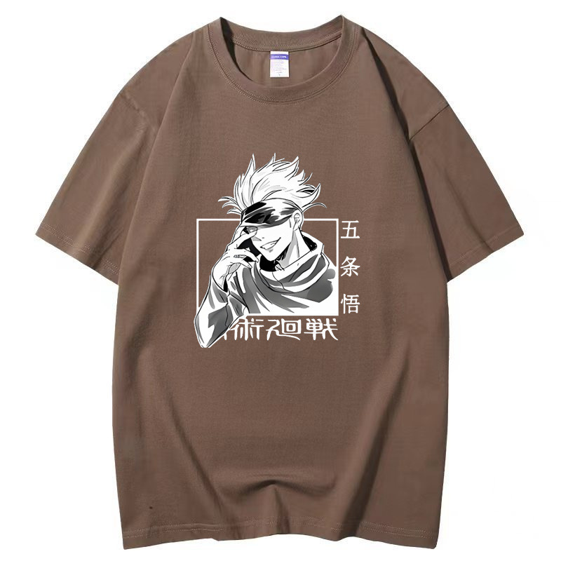 2025 new in stock Gothic style anime girl T-shirt manga Japanese anime jujitsu graphic short sleeve T-shirt wholesale