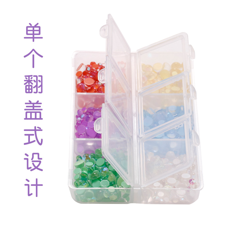 Cruzar la frontera de verano sirena magia diamante Aurora caramelo cuentas de cristal decoración de uñas bricolaje uñas joyería 600 cajas