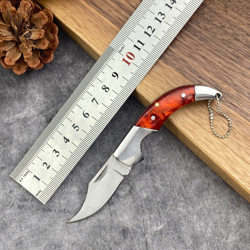 钥匙扣迷你小折刀跨境批发挂件小刀不锈钢高硬度拆快递便携水果刀