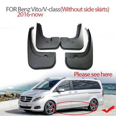 Mercedes-Benz Vito Fender W447 Vito V260L Long Shaft Car Fender Fender 2016+ (Mudguard) - mercedes-benz-vitov-class-without-side-skirts