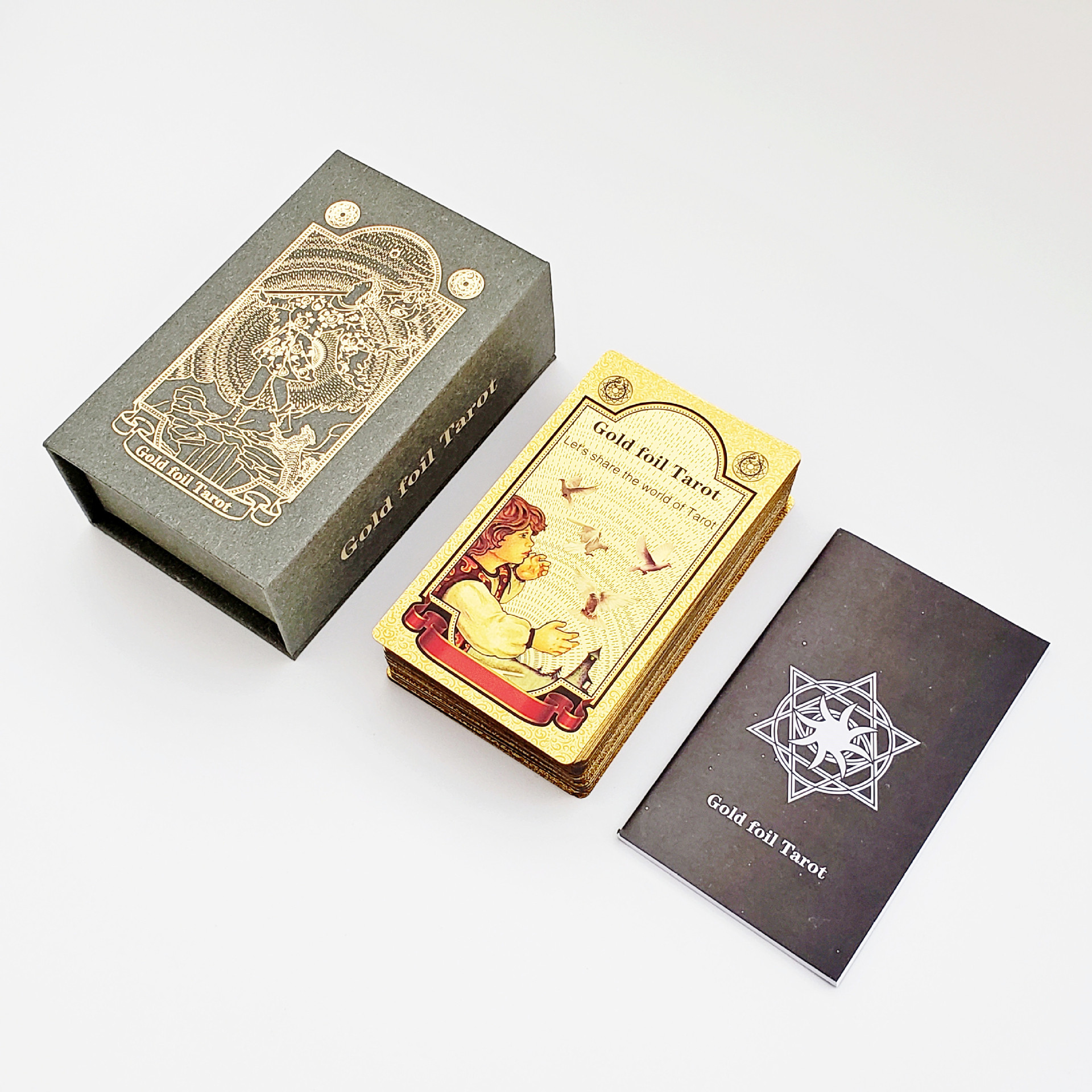 Gray New Century Waite 12*7 Tarot Oracle Cards, English Version Boxed Cards_voghion.com