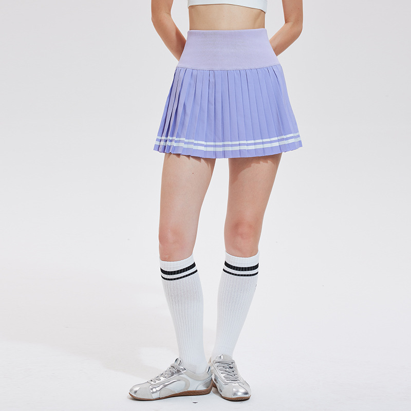 Cross-border desnudos tenis trajes deportivos de mujer delgados mangas cortas polo camisa de entrenamiento de bádminton vestido corto verano