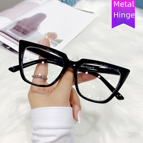 Feminine Retro Literary Style Blue Light Blocking Glasses Frame, Suitable for Men and Women, Can Be Paired with Myopic or Non-Degree Flat Sunglasses - Model 3362