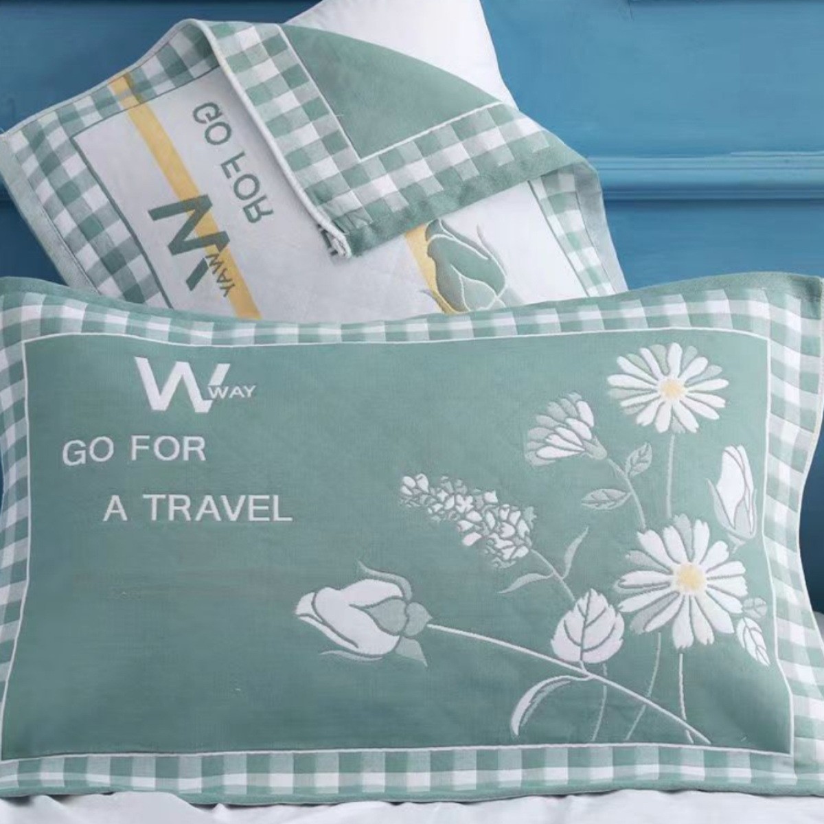 pure cotton pillow cover one-pair package plus-sized thickened household cotton gauze modern pillow cover student stain-resistant return couple