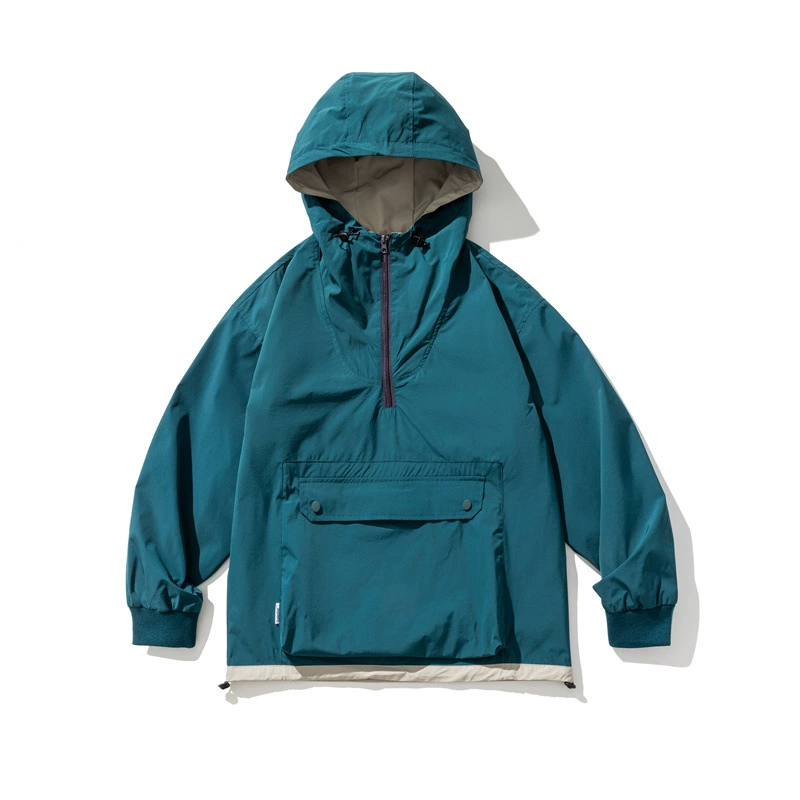 Пальто мужское весеннее с капюшоном, 2023, свободный крой
