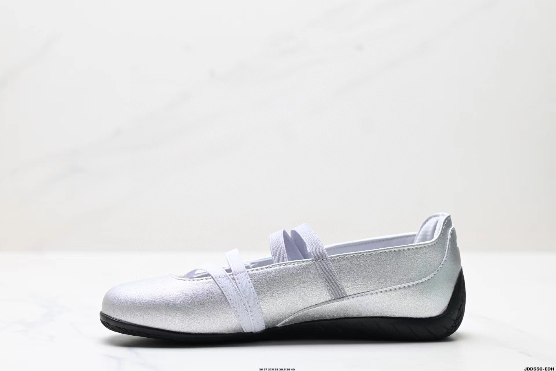 메리 제인 신발 - 가죽 실버