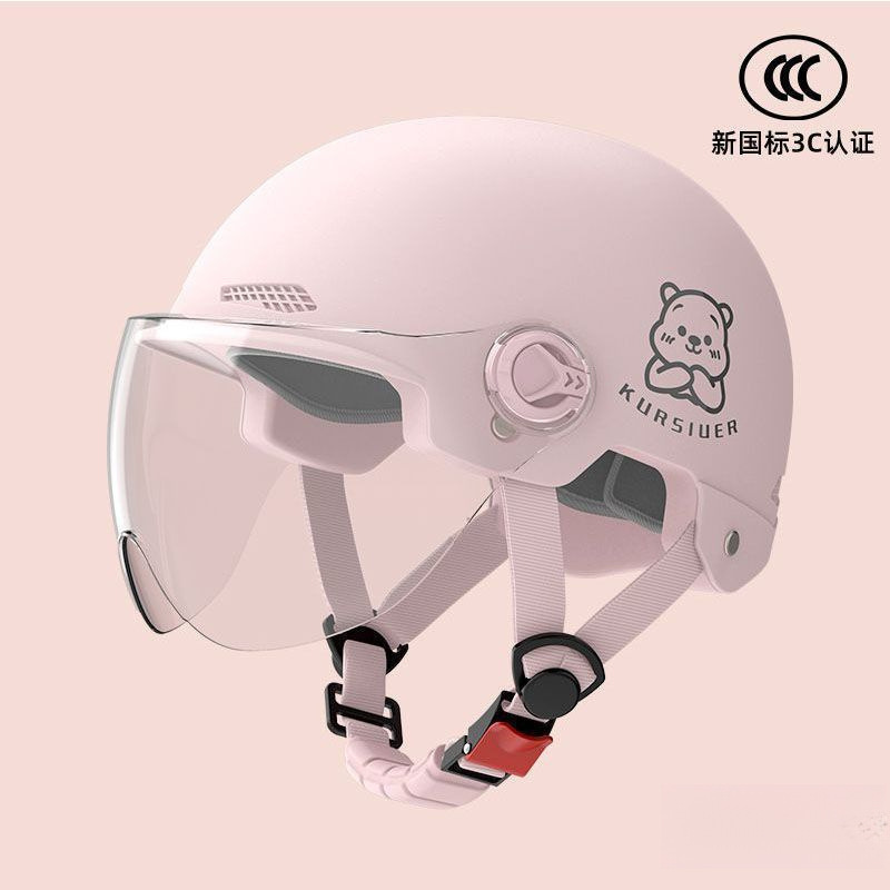 National Standard Certified Electric Vehicle Battery Car Helmet Women's Summer Motorcycle Sun Protection Half Helmet Four-Season Safety Helmet Universal