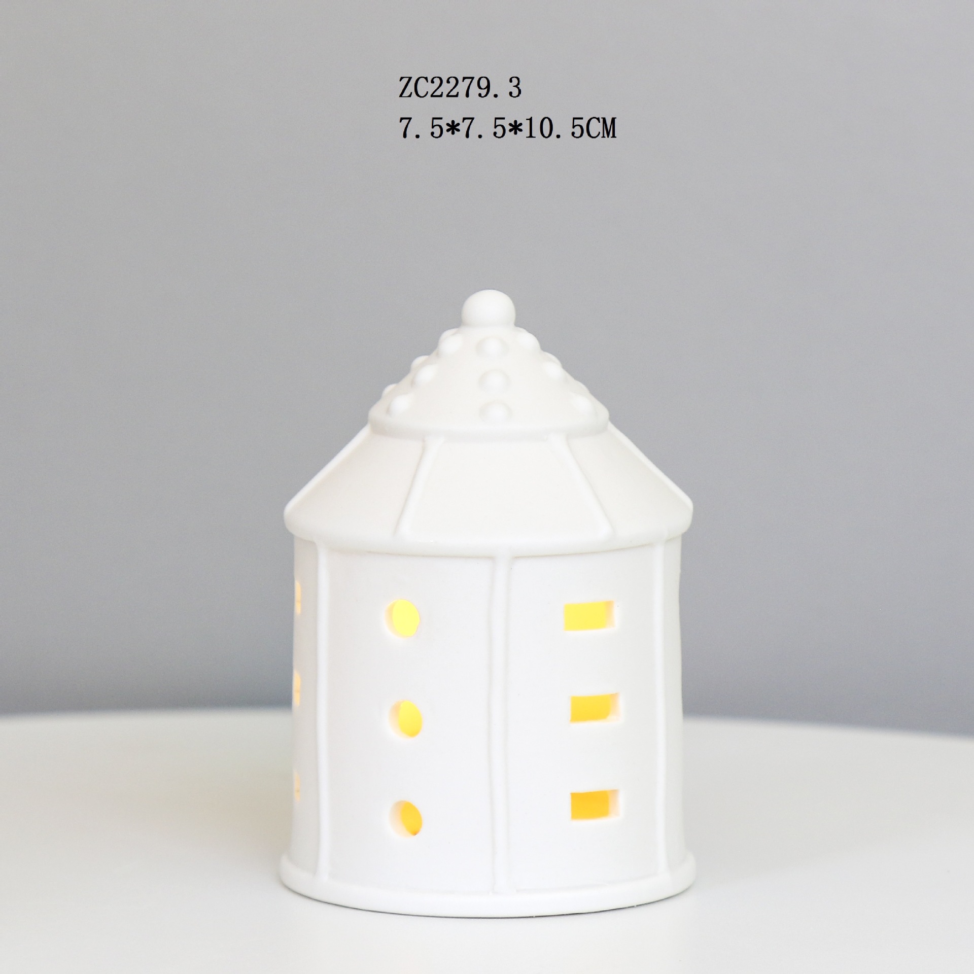 Casa de cerámica alta temperatura americana Comercio exterior pastoral porcelana artesanía decoración estudio entrada hueco noche luz ambiente