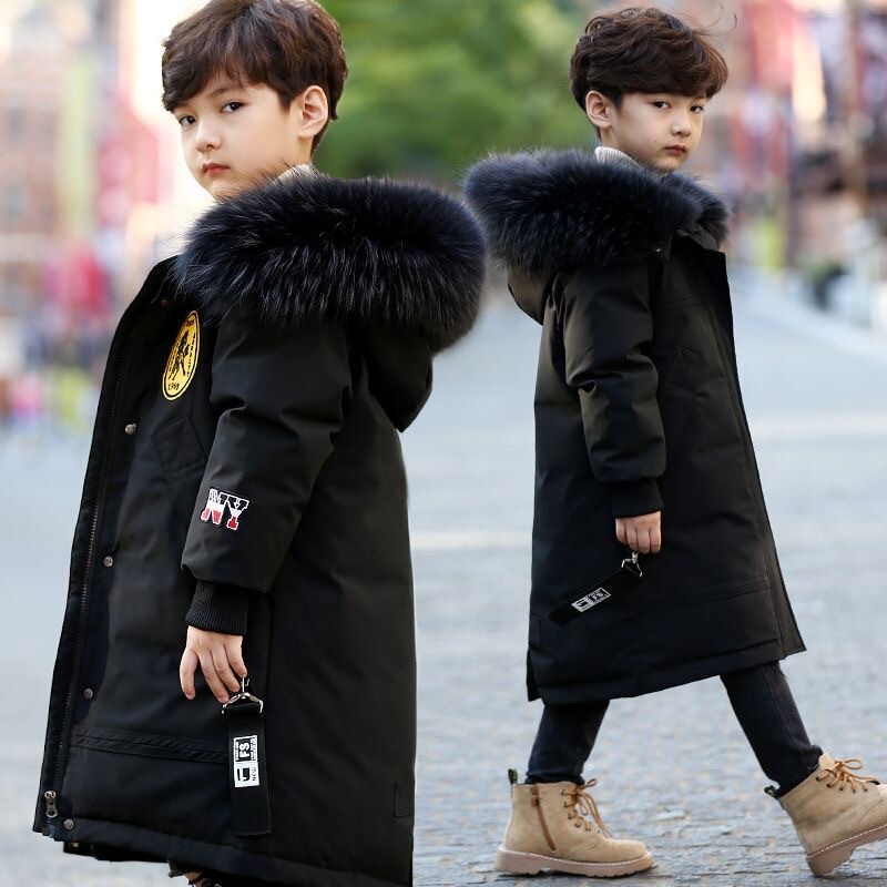 Trendy Gradient Boys' Cotton Jacket for Older Children with Hood, Fleece-Lined and Thickened for Winter 2025, Children's Jacket Trendy Gradient Boys' Cotton Jacket for Older Children with Hood, Fleece-Lined and Thickened for Winter 2025, Children's Jacket