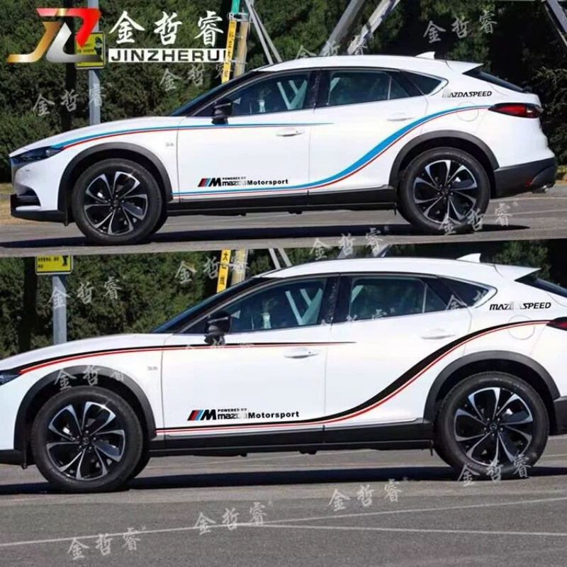 Подходящие для Mazda CX-4 наклейки на автомобиль, декоративные наклейки на боковую линию корпуса CX5, наклейки модификации CX3