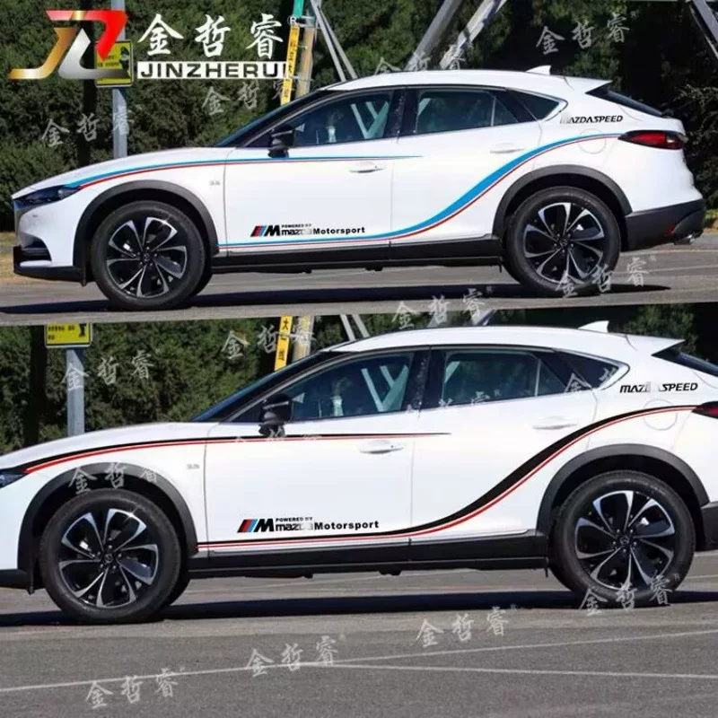 Подходящие для Mazda CX-4 наклейки на автомобиль, декоративные наклейки на боковую линию корпуса CX5, наклейки модификации CX3