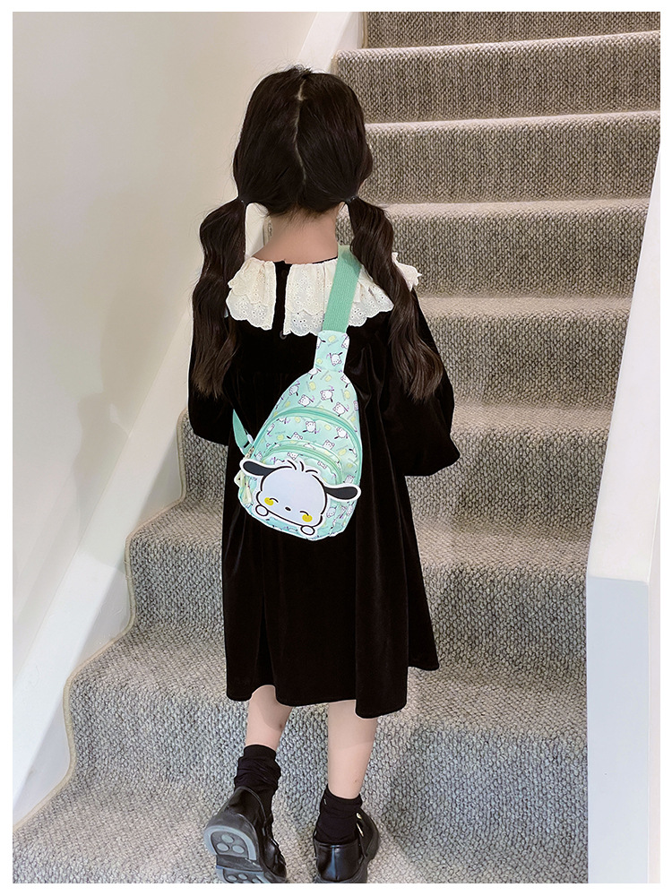 Wholesale new cross-border small-sized children's chest bags with double zippers and large capacity, cute single-shoulder bags for boys and girls in kindergartens undefined