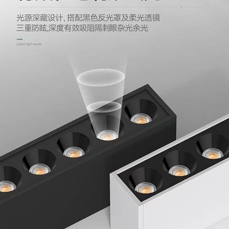 全光谱智能超薄明装磁吸轨道灯客厅餐厅免吊顶无主灯线条灯导轨灯-阿里巴巴